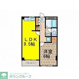 JR青梅線 小作駅 徒歩4分の賃貸マンション 1階1LDKの間取り