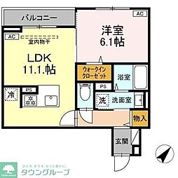 Asset-Court曙町 3階1LDKの間取り