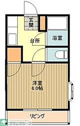 メゾンフジ 1Kの間取図画像