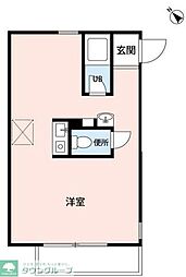 リサージュ 1階ワンルームの間取り