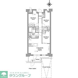 コンフォリア・リヴ八坂富士見 1階3LDKの間取り