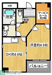 シャインコート 3階1SDKの間取り
