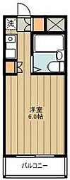 パル京南No.17 3階ワンルームの間取り