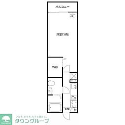 MQuarto福生 2階1Kの間取り
