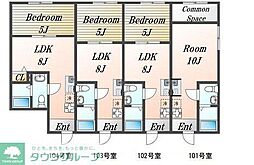 carpe恋ヶ窪 1階1LDKの間取り