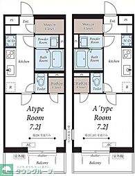 グレイス西八王子II 3階1Kの間取り