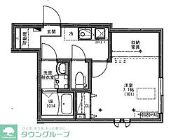 KEIAI RESIDENCE 西八王子IV 1Kの間取図画像