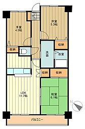 ラフィネ立川 3LDKの間取図画像