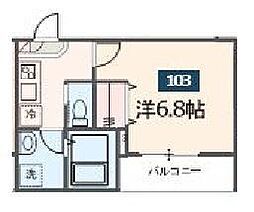 MELDIA青梅 1Kの間取図画像