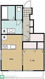 ルミナス国分寺 1LDKの間取図画像