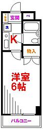 シャトレー昭島 1Kの間取図画像