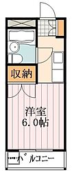 コーポ喜 1Kの間取図画像