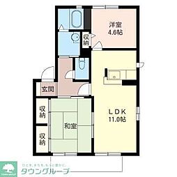 シェモワC 2LDKの間取図画像