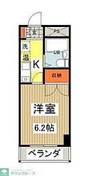 メゾン・ド・アムール 1Kの間取図画像