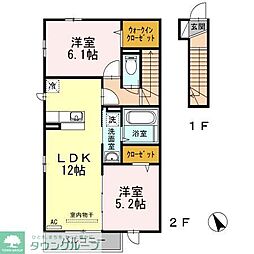 イルフトゥーロ 2LDKの間取図画像