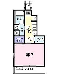 セレーノ 1Kの間取図画像