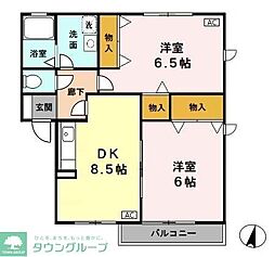 サンミッシェルTS 2DKの間取図画像