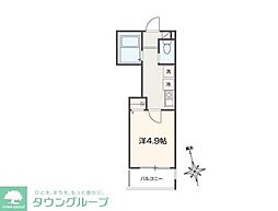 MELLAS青梅II 1Kの間取図画像