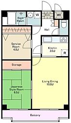 エクセル立川 1SLDKの間取図画像