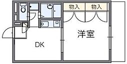 レオパレスゴールドレジデンス拝島町 1DKの間取図画像