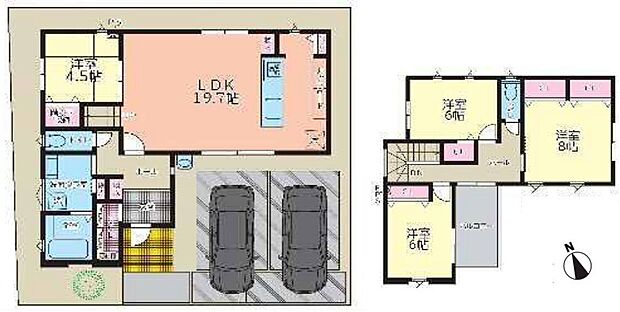 1号棟、間取り図／