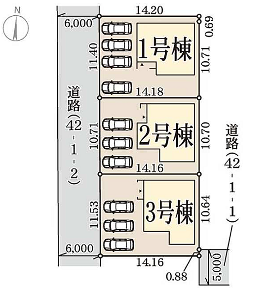 全3棟(1号地) 3LDK お気軽にお問い合わせください。