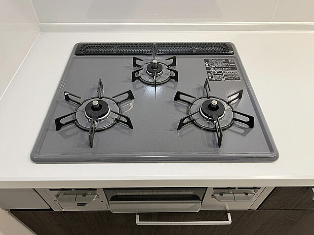 ガスコンロ/3口コンロでお料理もはかどりますね