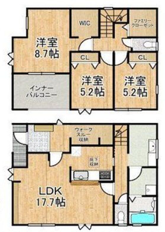 収納豊富でスッキリ収納出来ます。お気軽にお問い合わせください。