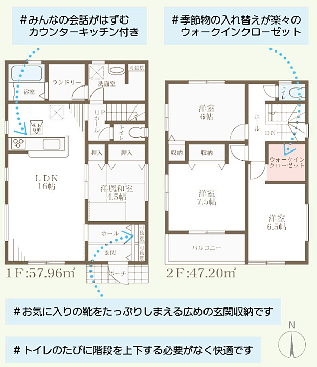 4LDK。ウォークインクローゼット付きでスッキリ収納できます。