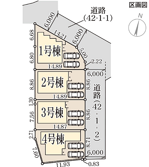 4号棟/並列2台駐車可能。