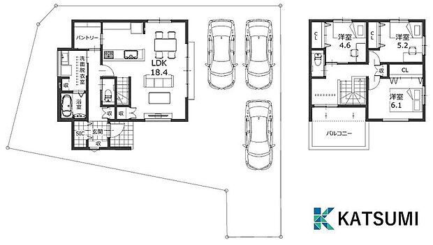 パントリー、シューズクロークなど、各部屋以外にも収納豊富で、スッキリ片付けられます。お気軽にお問い合わせください。