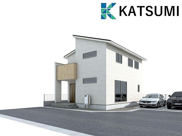 前面道路が南側6mで日当たり良好。並列2台駐車可能