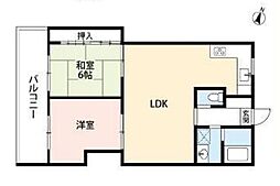 ラレーブ北習志野 4階2LDKの間取り