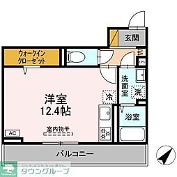 Premiere Y 2階ワンルームの間取り