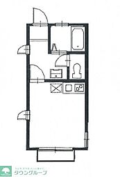 吉澤ホームズII 1階1Kの間取り