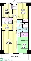 クレストヒル中野木 4階3LDKの間取り