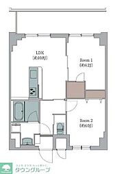 都営新宿線 瑞江駅 徒歩6分の賃貸マンション 5階1SLDKの間取り