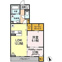 トタカ東小岩 3階2LDKの間取り