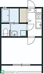 リリックコートひまわり 1階1Kの間取り