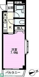 ピュアメゾンティーアンドワイ 1階1Kの間取り