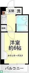 津田沼ダイカンプラザCity 3階1Kの間取り