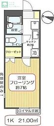 アルバソーレ 1階1Kの間取り