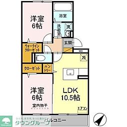 プロスペリティ 3階2LDKの間取り