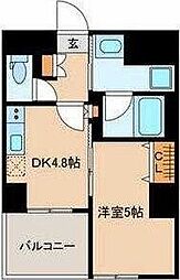 マイホーム幕張 6階1DKの間取り