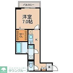 仮称）津田沼6丁目共同住宅 1階1Kの間取り