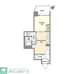 グランカーサ西葛西 7階1DKの間取り