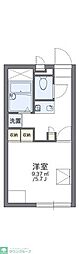 レオパレスホークヒルズ2 1Kの間取図画像