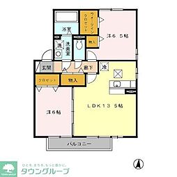 ファインビュー1 2LDKの間取図画像