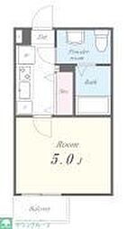 アットリラ南行徳 1Kの間取図画像