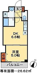 Domani 1DKの間取図画像